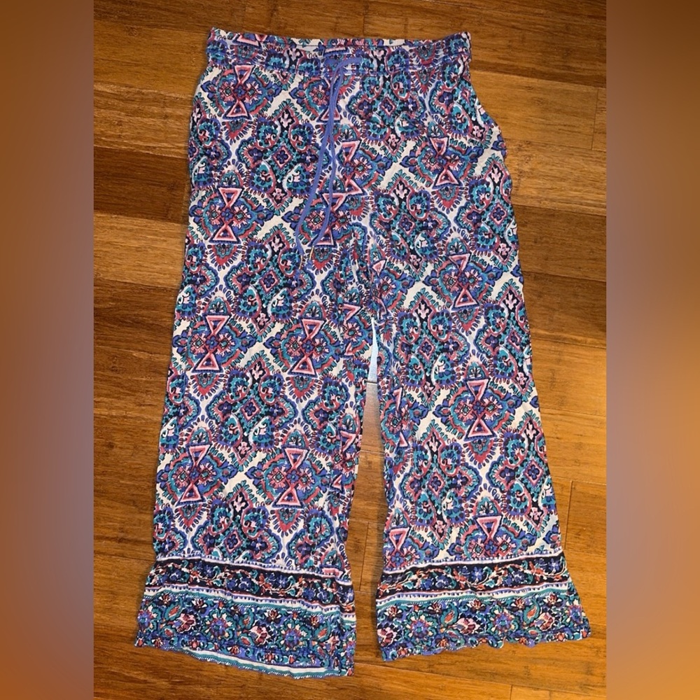 Anthropologie Lounge Bottoms in Blue and Purple